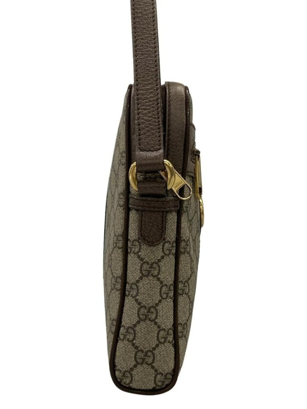 GUCCI Ophidia GG Small Messenger Bag 547926 Beige Ebony Dark Brown PVC Leather - Picture 4 of 16